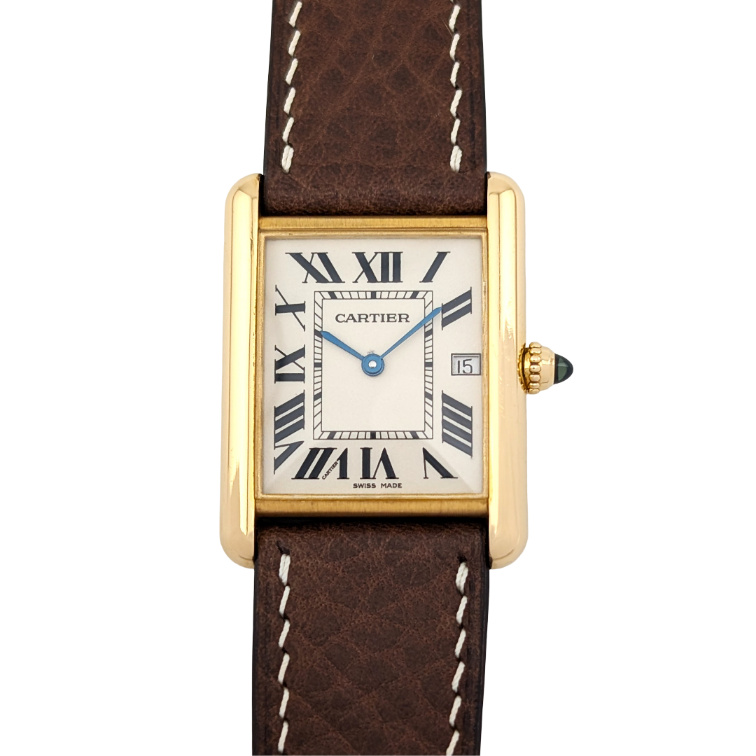 1 Cartier 2441 Tank Louis 18k Yellow Gold 2008 25mm Box & Papers