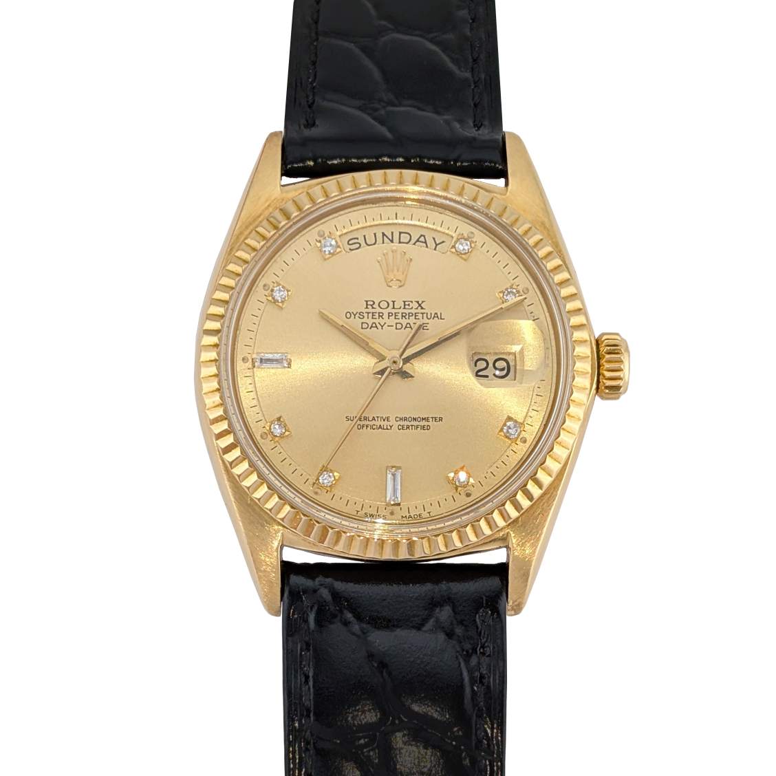 1 Rolex 1803 Day-Date Champagne Diamond Dial 36mm 1963 NEW