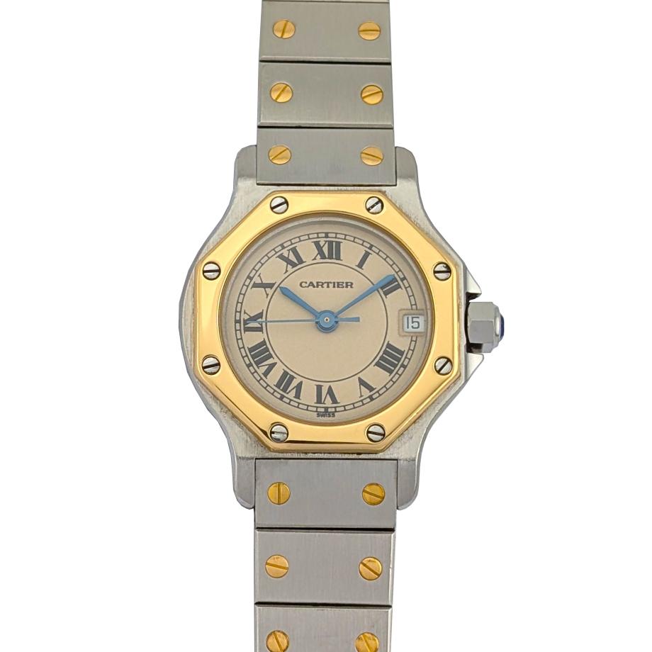 1 Cartier 187903 Santos Two Tone Octagon 25mm ~1990s