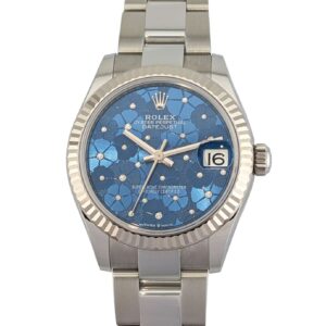 Rolex 278274 Datejust Blue Floral Diamond Dial 31mm 2023 Box & Papers Unworn