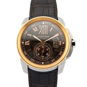 Cartier 3389 Calibre De Cartier Chocolate Two Tone 42mm ~2010s Box & Papers