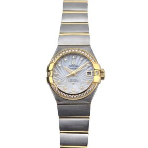 Omega 123.25.27.20.55.001 Constellation Ladies Two Tone MOP Diamond Dial 27mm ~2000s