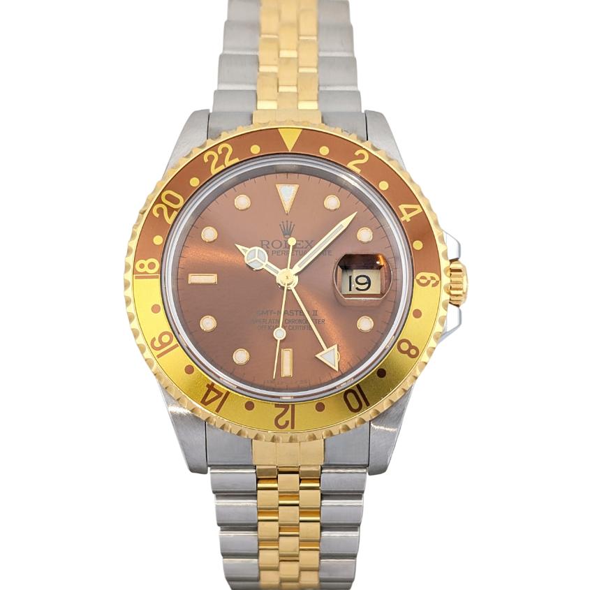 Rolex 16713 GMT-Master II Two Tone Rootbeer 40mm 1990 E-Serial RSC 2023 ...