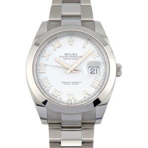 Rolex 126300 Datejust 41 White Roman Dial 41mm 2024 Box & Papers
