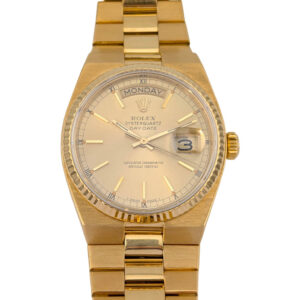 Rolex 19018 Day-Date Oysterquartz 18k 36mm 1981 Box & Papers