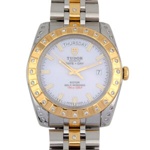 Tudor 23013 Classic Date+Day White Dial with Diamonds 41mm 2010s