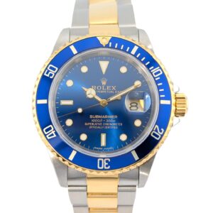 Rolex 16613LB Submariner Date Two Tone Bluesy 40mm 1998 Box & Papers