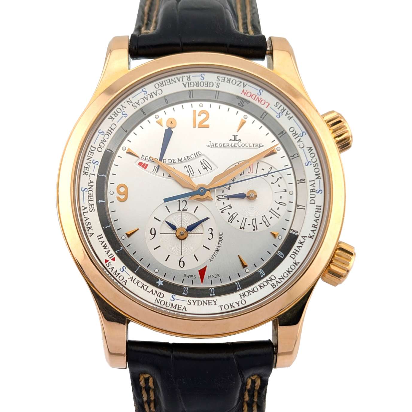 1 Jaeger LeCoultre 146.2.32.S Master World Geographic 41mm ~2000s Box & Papers