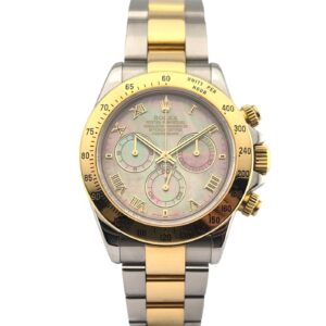 Rolex 116523  Cosmograph Daytona Two Tone Tahitian MOP Dial 40mm 2004 F Serial
