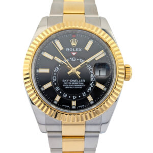 Rolex 326933 Sky-Dweller Two Tone Black Dial 42mm 2020 Box & Papers