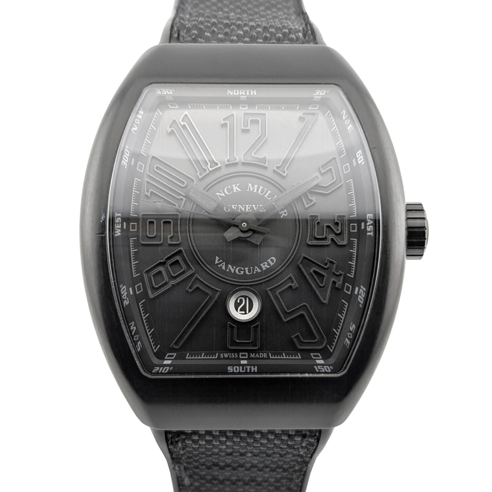 1 Franck Muller V45SCDT Vanguard Blackout Titanium 44mm ~2010s Box & Papers