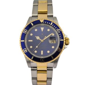 Rolex 16613 Submariner Date Bluesy "Purple Dial" 40mm 1989 L Serial Serviced