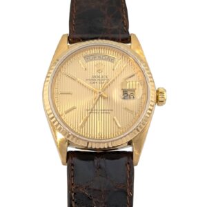 Rolex 18038 Day-Date 36 President Champagne Tapestry Dial 36mm 1985