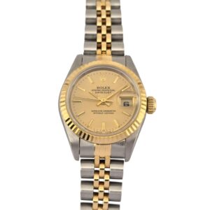 Rolex 69173 Lady-Datejust Two Tone Champagne Dial 26mm 1999 U-Serial Box & Papers