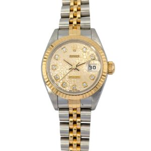 Rolex 79173G Lady-Datejust Two Tone Jubilee Diamond Dial 26mm 2001 Box & Papers