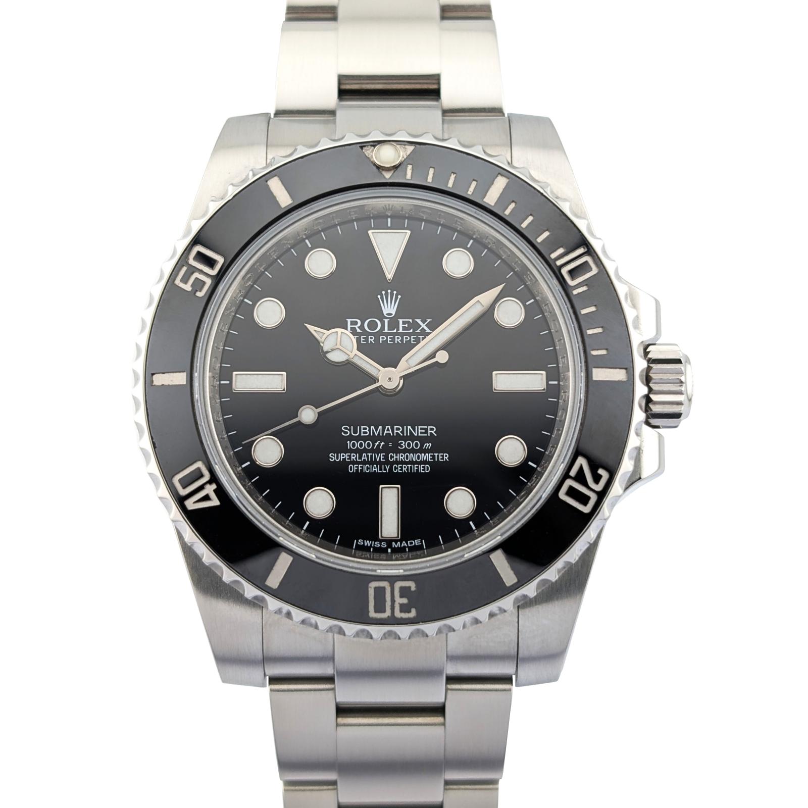 Rolex 114060 Submariner No Date 40mm 2014 Box Papers
