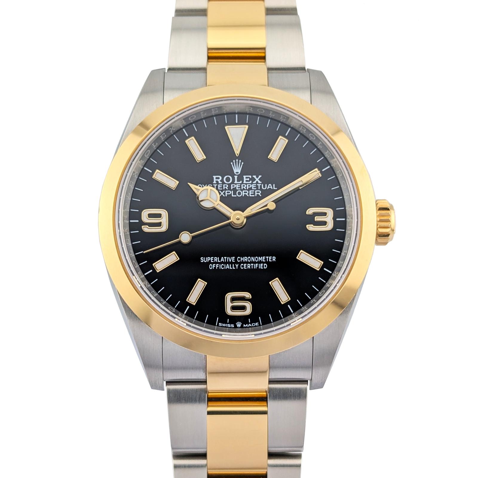 Rolex 124273 Explorer 36 Two Tone 36mm 2023 Box Papers