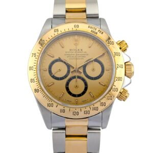 Rolex 16523 Zenith Daytona Two Tone Champagne Dial 40mm 1995 W-Serial