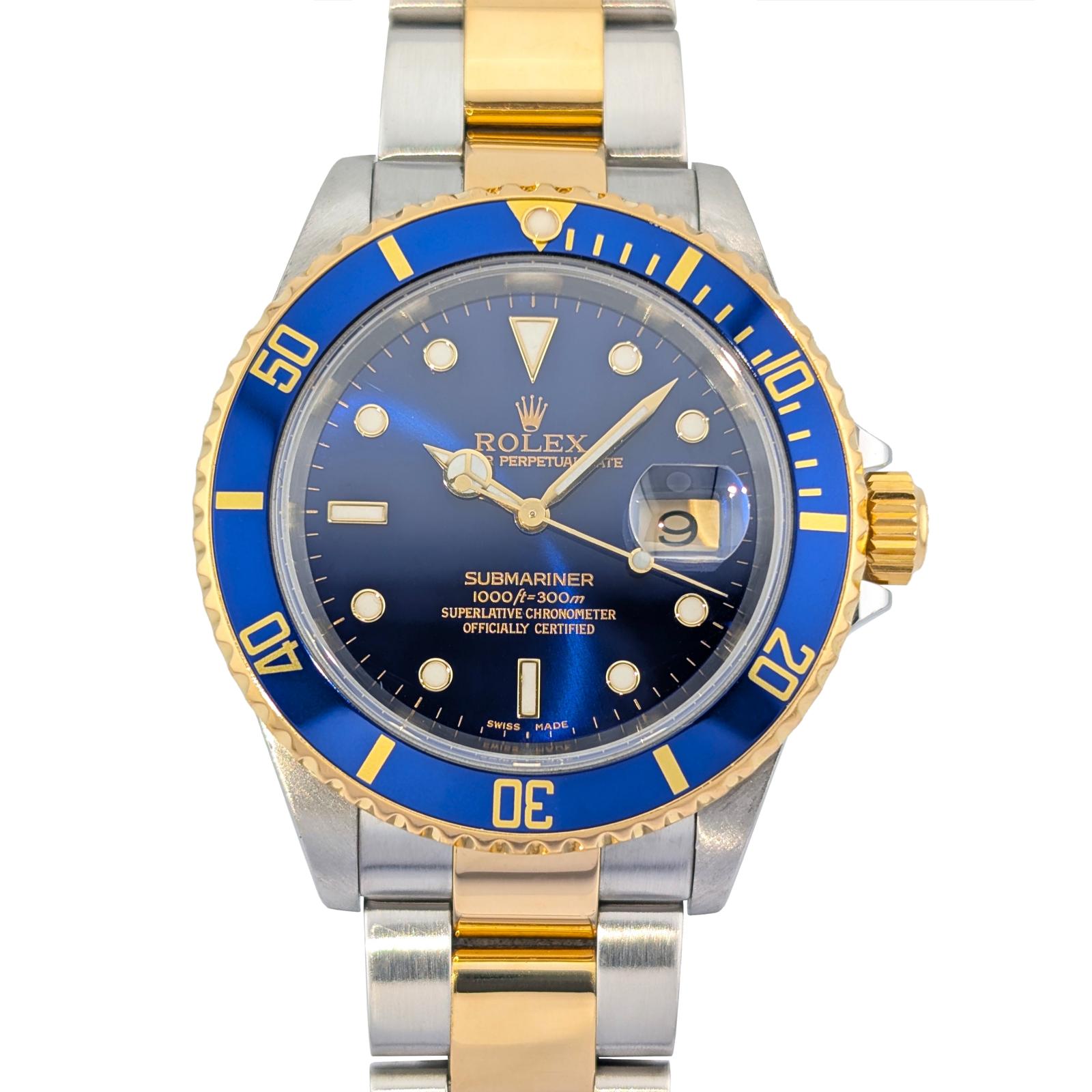 Rolex 16613LB Submariner Date Two Tone Bluesy 40mm 2002 Y-Serial