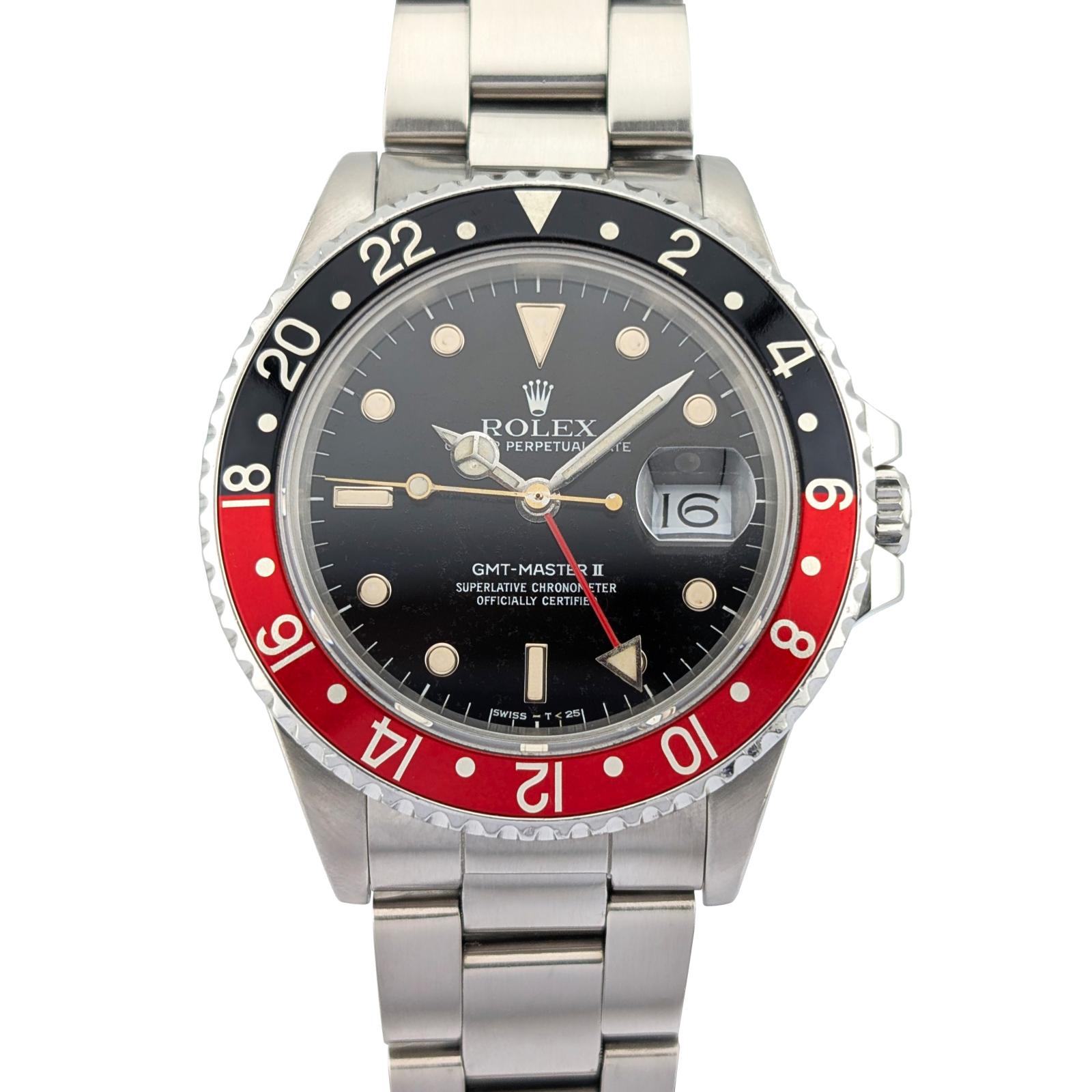 Rolex 16760 GMT-Master II Coke Fat Lady 40mm 1988 R-Serial