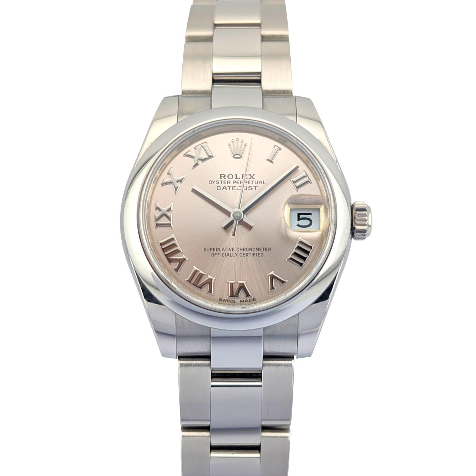 Rolex 178240 Datejust Stainless Steel Pink Roman Dial 31mm 2020s