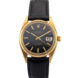 Rolex 1503/8 Oyster Perpetual Date 18k Yellow Gold 34mm Vintage Box & RSC